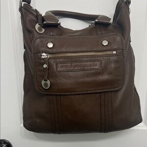 Marc by Marc Jacobs Utilitarian Rich Brown Pebbled Leather Shoulder Bag